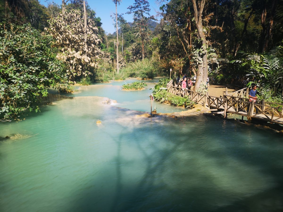 Village trek, Kuang Si falls, and Asian bears